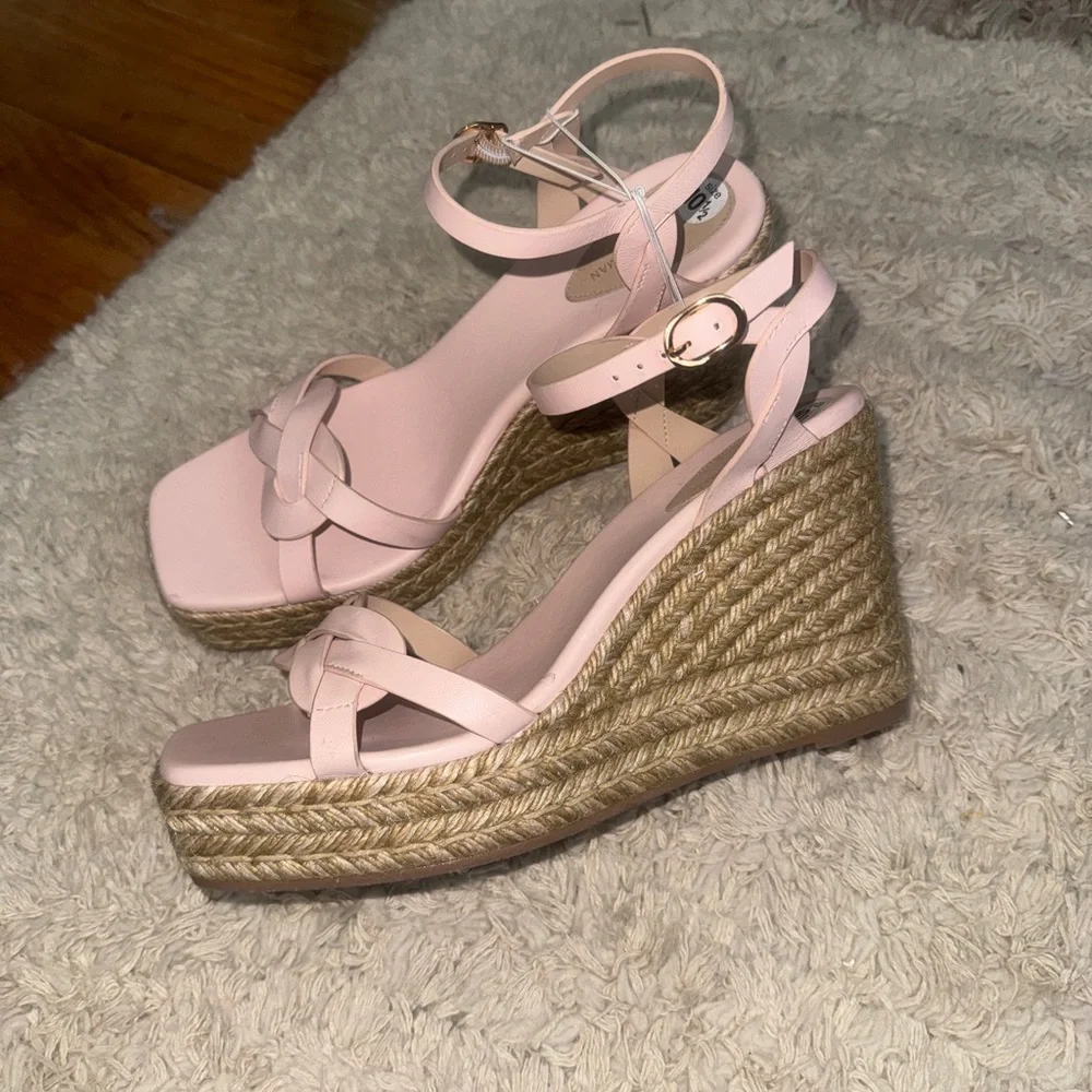 NEW Stuart Weitzman Braida Max Espadrille Wedge in Rosewater Pink Size 10.5 - Picture 5 of 7